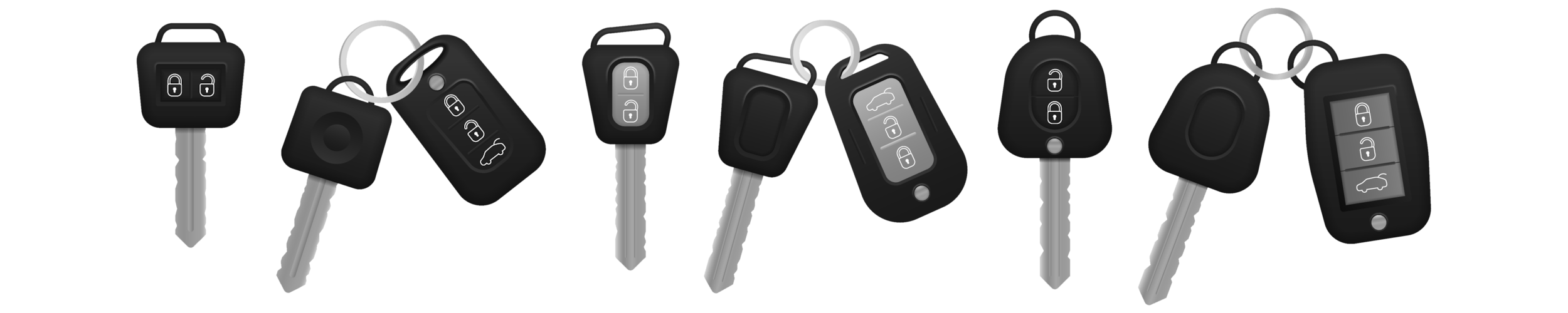 High Cost of Replacing a Car Key | Bobby Rahal Honda | Illustration of Different Types of Car Keys