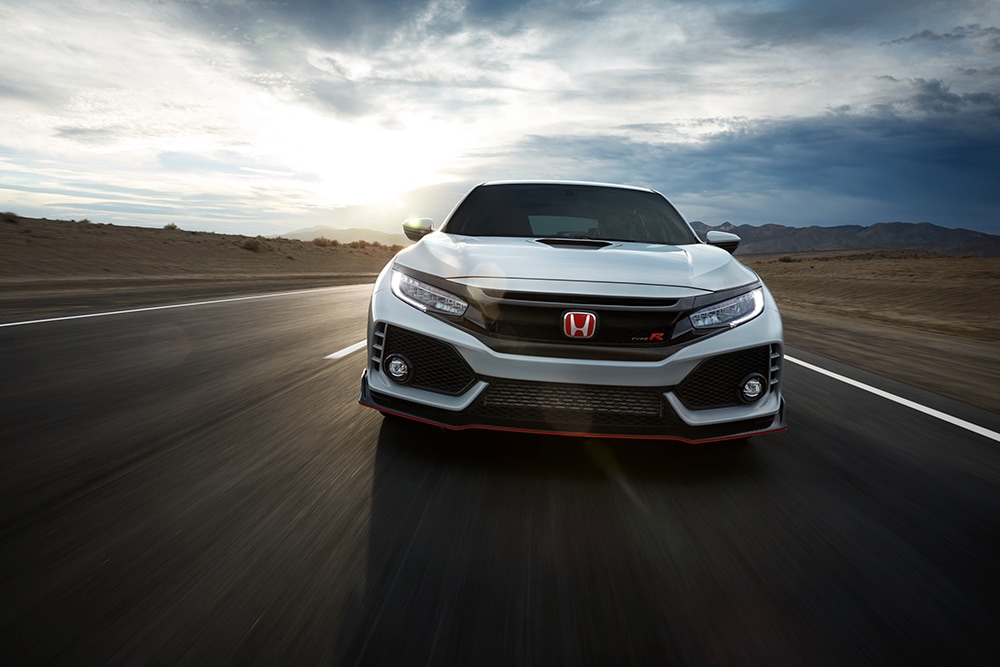 White 2018 Civic Type R front view