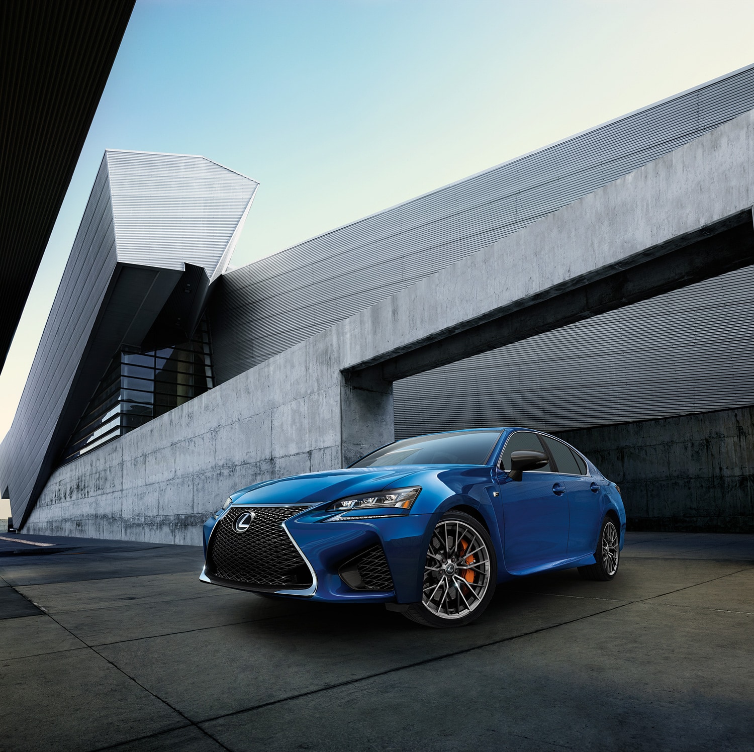 Model features of the 2020 Lexus GS and GS F Sport at Bobby Rahal Lexus of Lewistown | Blue Lexus GS F parked on road