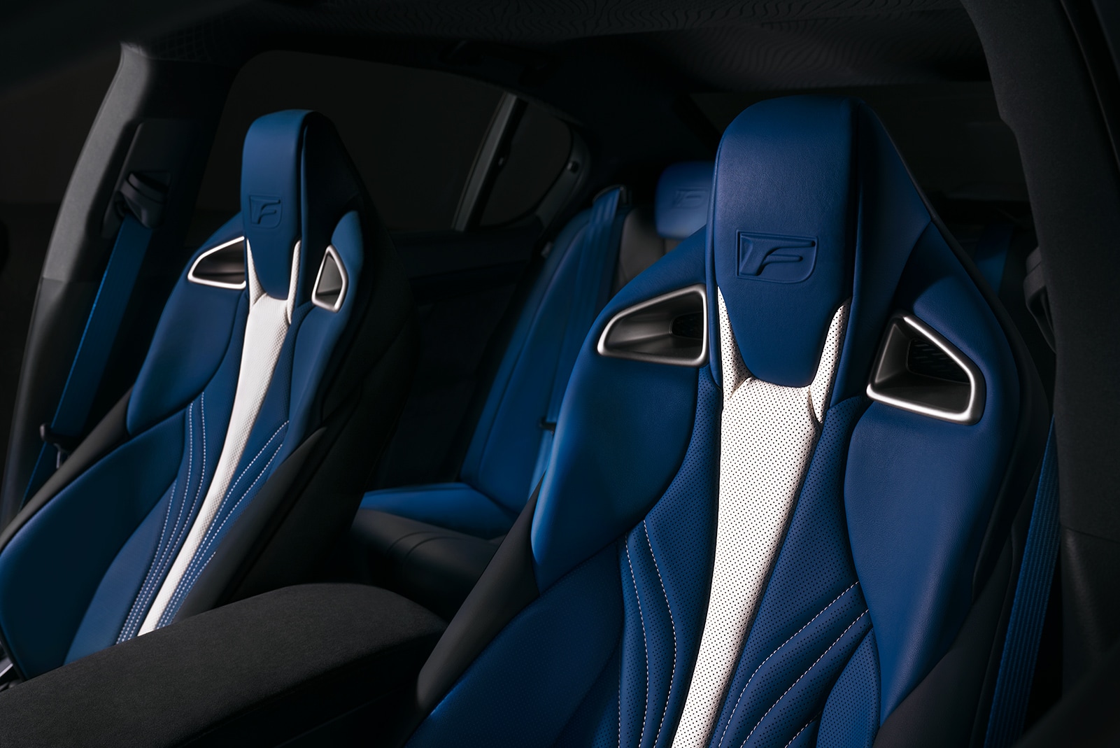 Model features of the 2020 Lexus GS and GS F Sport at Bobby Rahal Lexus of Lewistown | Lexus 10th anniversary special edition Blue seat cover