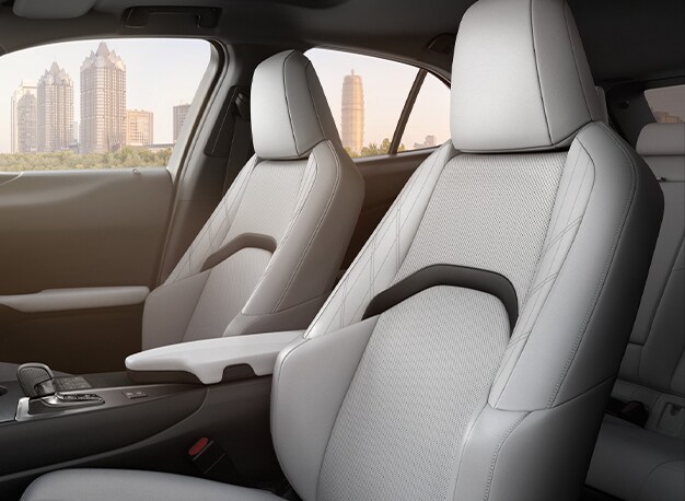 2025 Lexus UXh | Front leather seats of a 2025 Lexus UX Hybrid