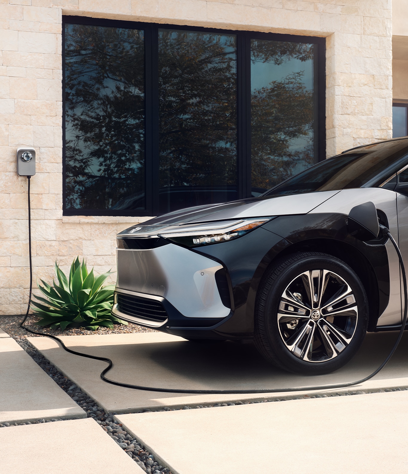 The All-New 2023 Toyota BZ4X at Bobby Rahal Toyota in Mechanicsburg, PA | Toyota BZ4X charging at charging station