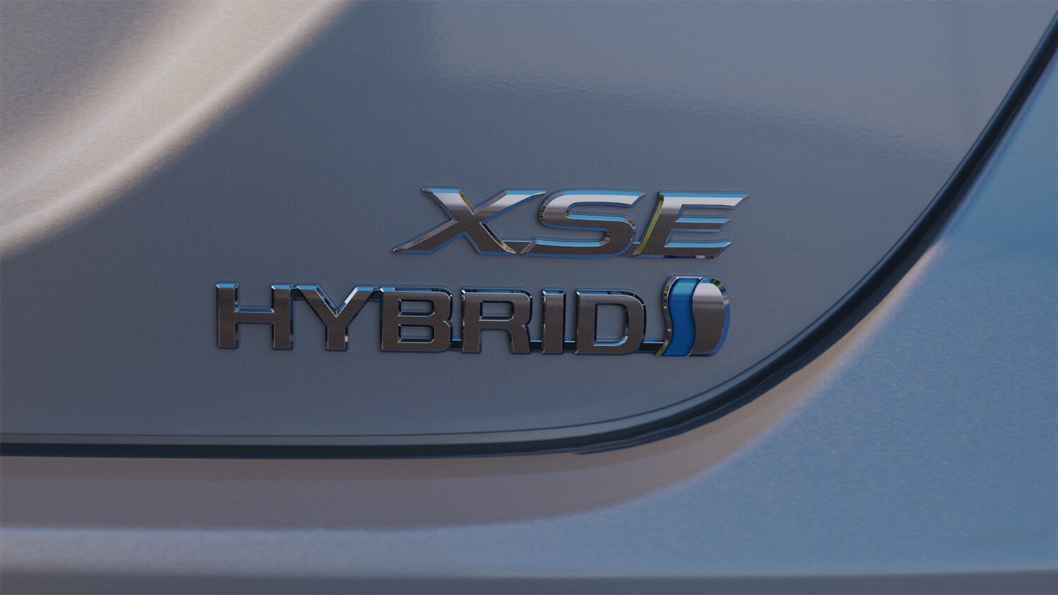 Toyota Hybrid for Everyone at Bobby Rahal Toyota | 2022 Toyota Camry Hybrid rear badge