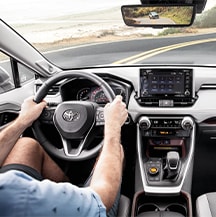 Model Features of the 2021 Toyota RAV4 at Bobby Rahal Toyota | Drivers view of the RAV4