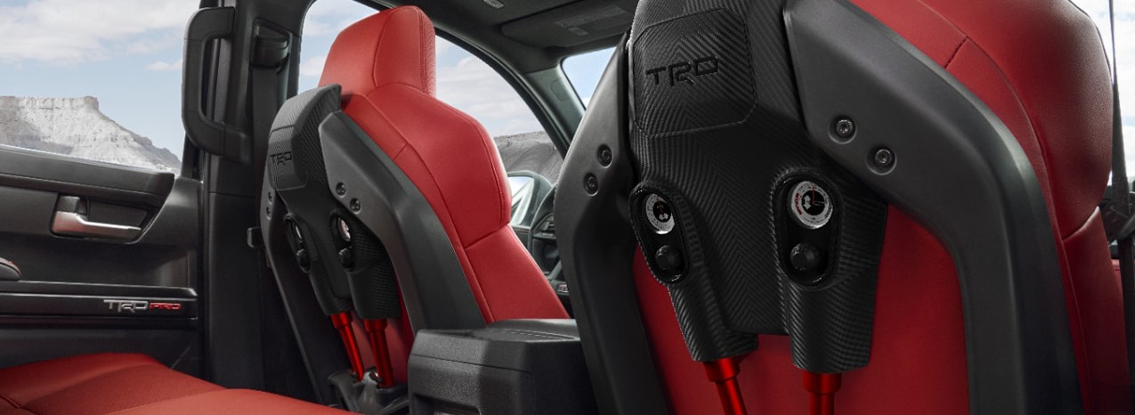 2024 Toyota Tacoma at Bobby Rahal Toyota in Mechanicsburg, PA | Close up of driver/passenger seats with suspension 