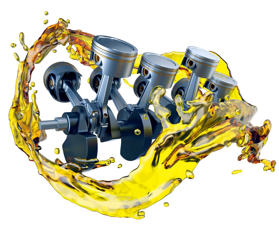 Difference between synthetic oil & conventional oil at Bobby Rahal Toyota | 3d Illustration of Car Engine with Lubricant Oil on Repairing