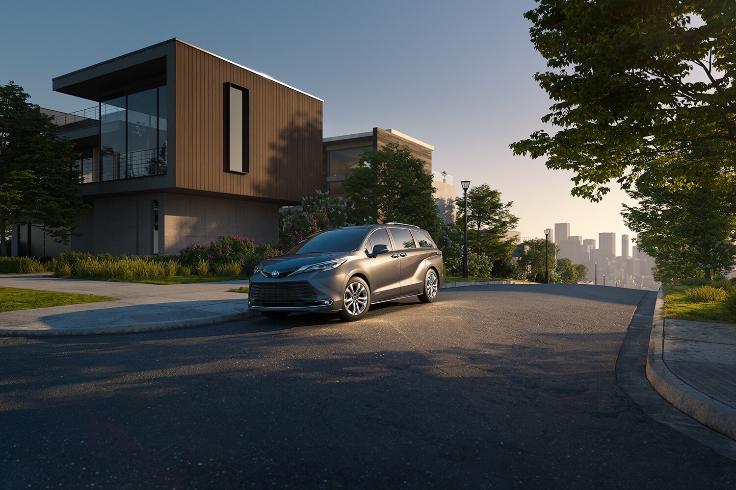 Toyota Hybrid for Everyone at Bobby Rahal Toyota | 2022 Toyota Sienna Hybrid parked outside of building