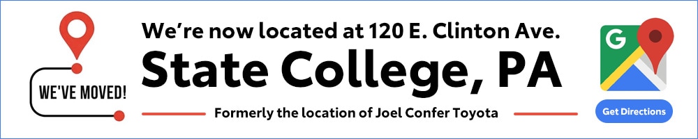 We've moved to 120 E. Clinton Ave in State College, PA