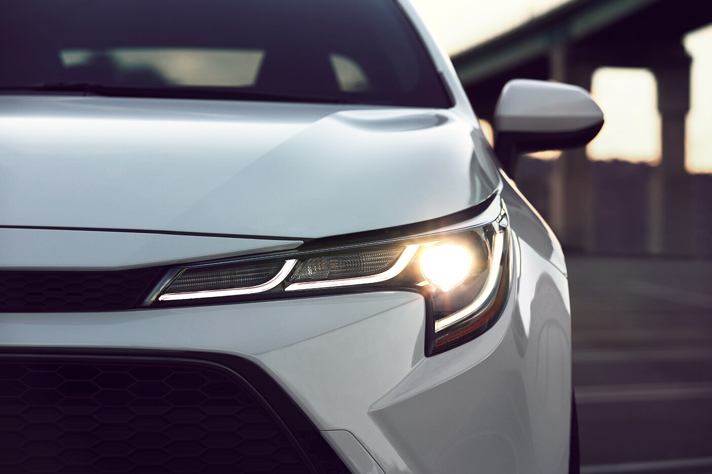 Model Features of the 2020 Toyota Corolla at Bobby Rahal Toyota in Lewistown | The front view of the 2020 Toyota Corolla Hybrid