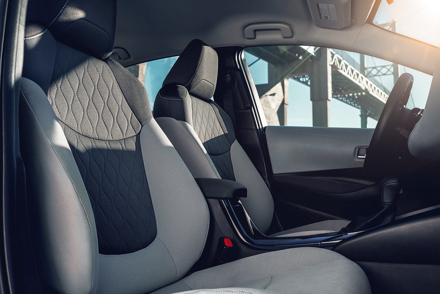 Model Features of the 2020 Toyota Corolla at Bobby Rahal Toyota in Lewistown | The interior of the 2020 Toyota Corolla Hybrid
