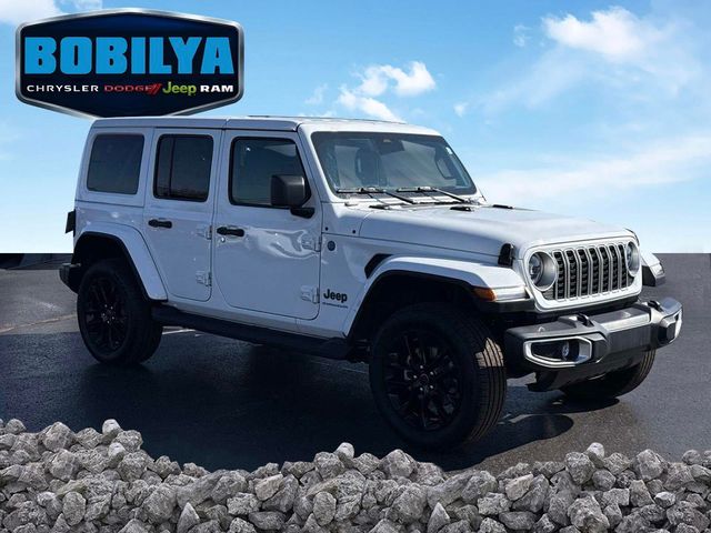 Used 2025 Jeep Wrangler 4xe Sahara 4XE with VIN 1C4RJXP61SW585629 for sale in Coldwater, MI