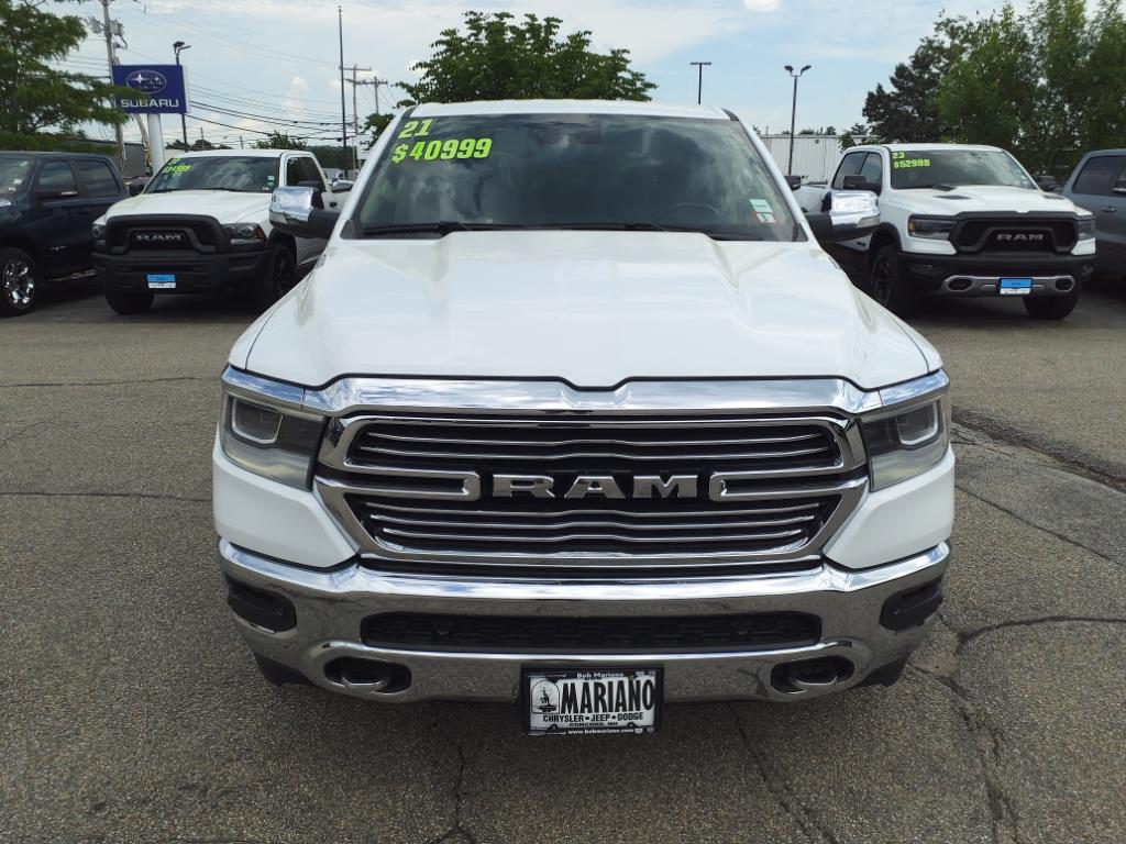 Used 2021 RAM Ram 1500 Pickup Laramie with VIN 1C6SRFJT7MN738453 for sale in Concord, NH