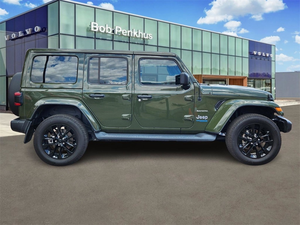 Used 2021 Jeep Wrangler Unlimited Sahara 4XE with VIN 1C4JJXP67MW738661 for sale in Colorado Springs, CO