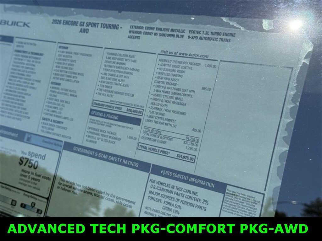 New 2026 Buick Encore GX Sport Touring SUV