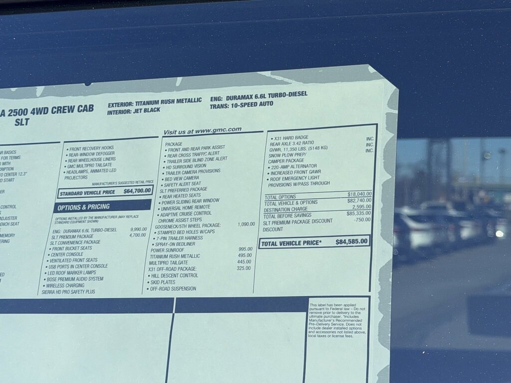 New 2026 GMC Sierra 2500 HD SLT Truck