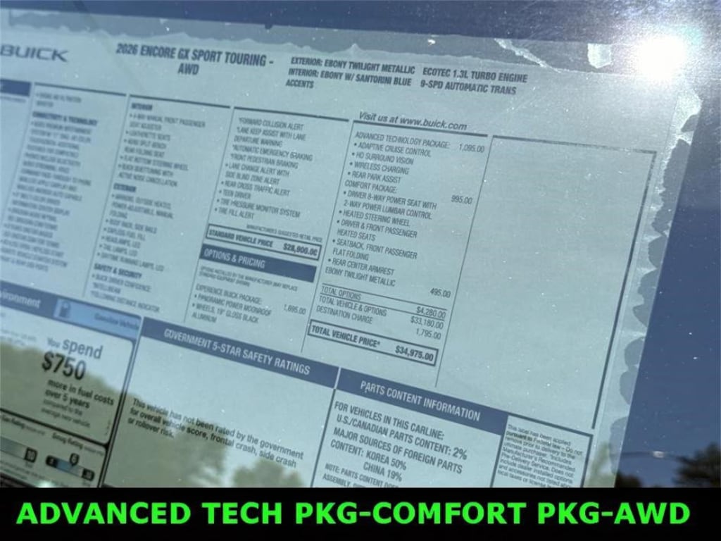 New 2026 Buick Encore GX Sport Touring SUV