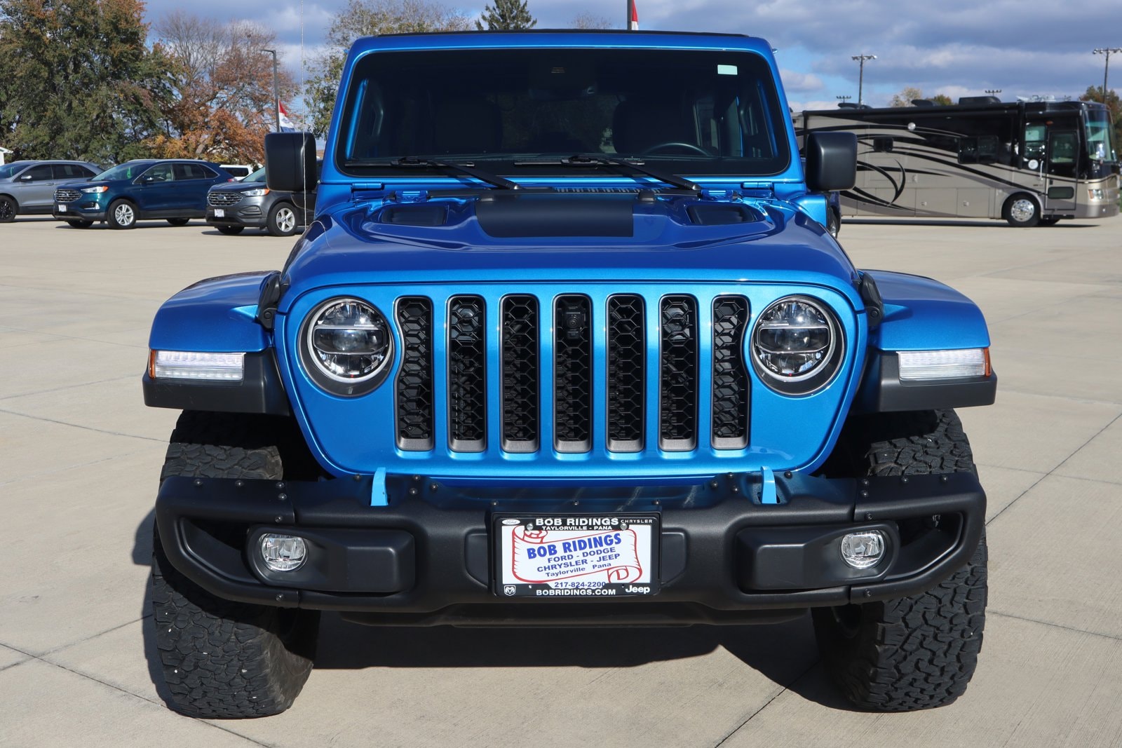 Used 2021 Jeep Wrangler Unlimited Rubicon 4XE with VIN 1C4JJXR62MW851933 for sale in Taylorville, IL