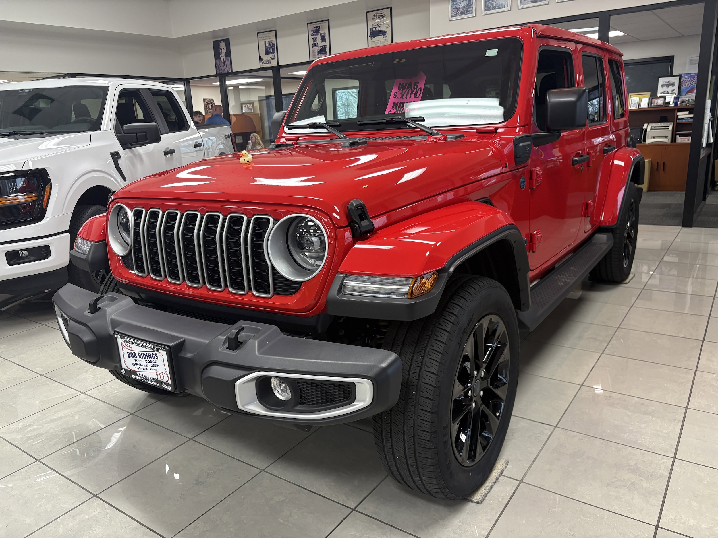 Used 2025 Jeep Wrangler 4xe Sahara 4XE with VIN 1C4RJXP68SW600899 for sale in Taylorville, IL