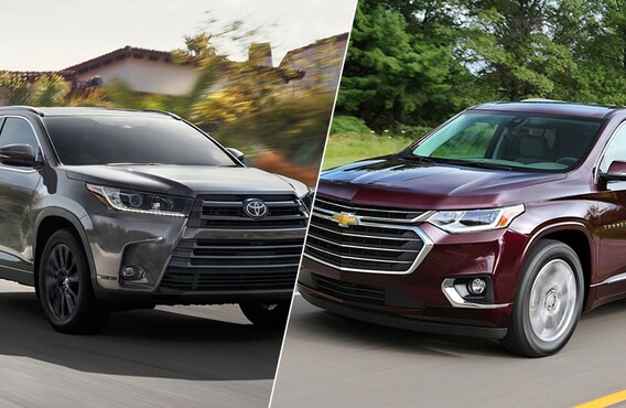 2019 Toyota Highlander Vs 2019 Chevrolet Traverse Oakbrook Toyota