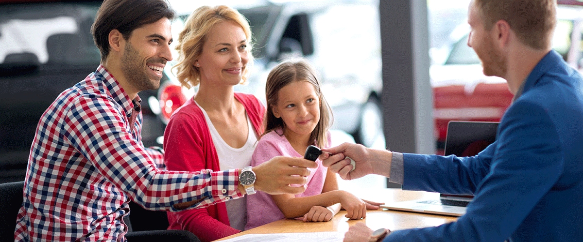 Family with Challenged Credit Receiving Car Keys