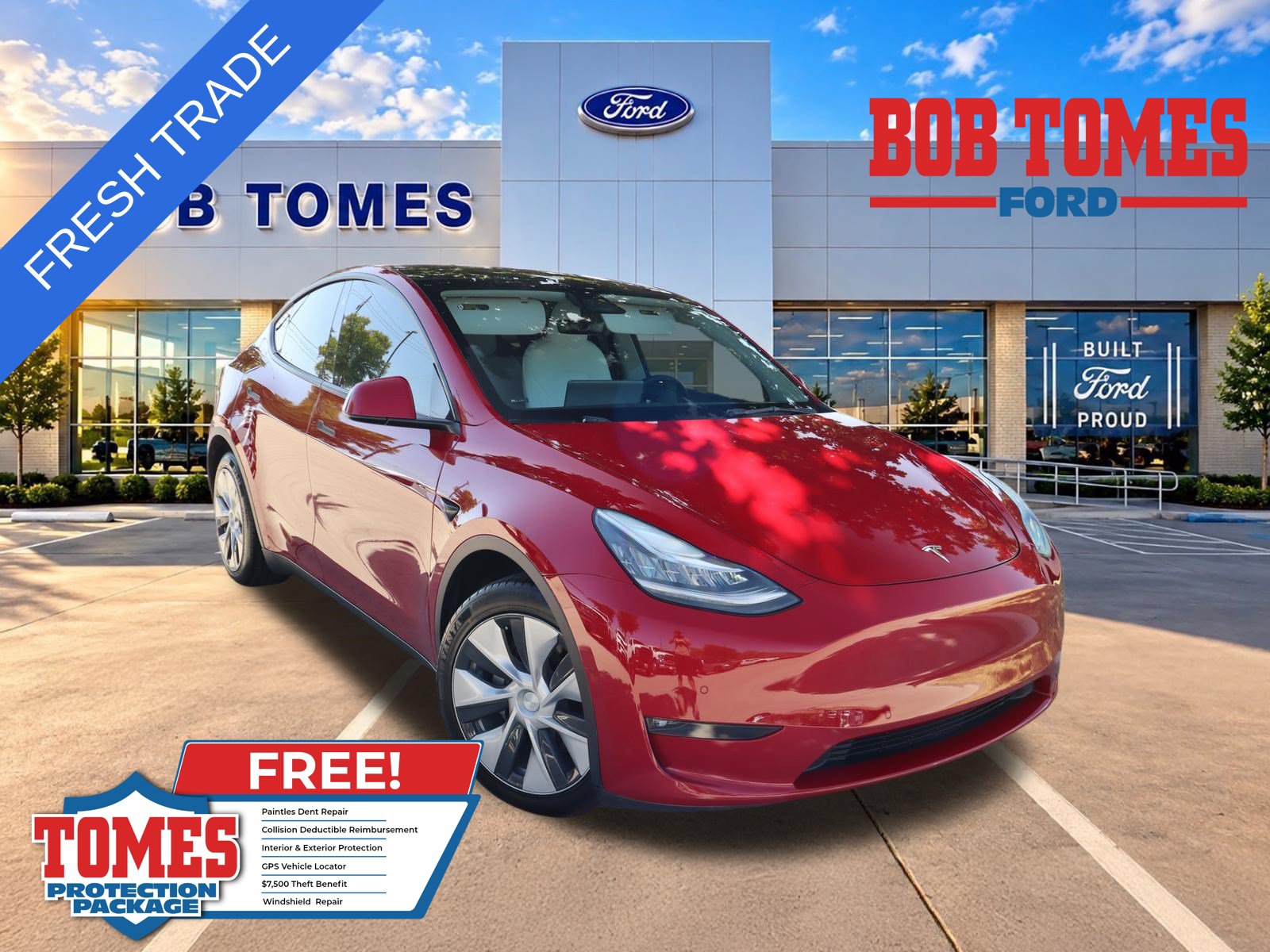 Used 2021 Tesla Model Y Long Range with VIN 5YJYGDEE7MF187383 for sale in McKinney, TX