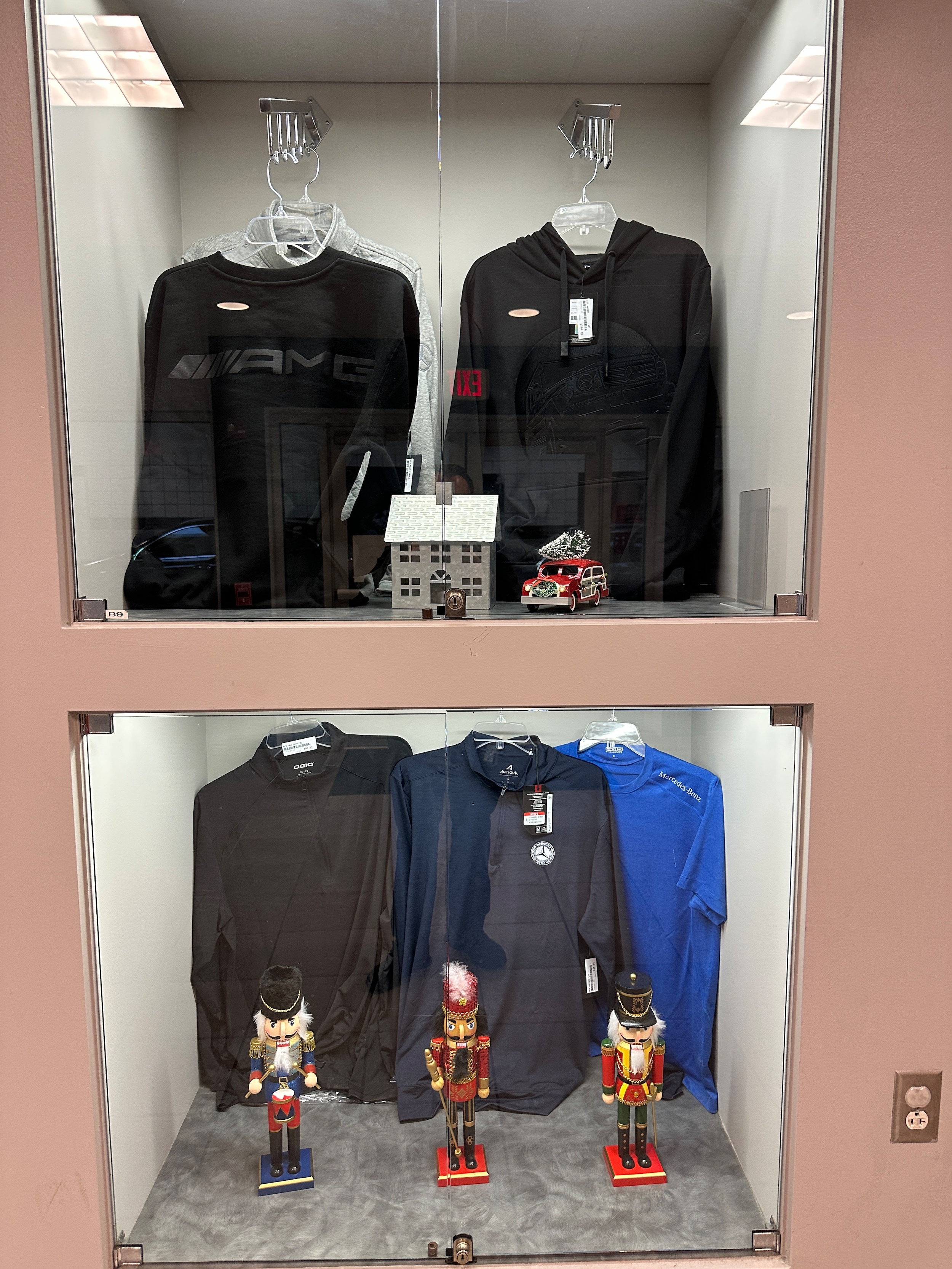 Light grey Mercedes-Benz hoodie in boutique case