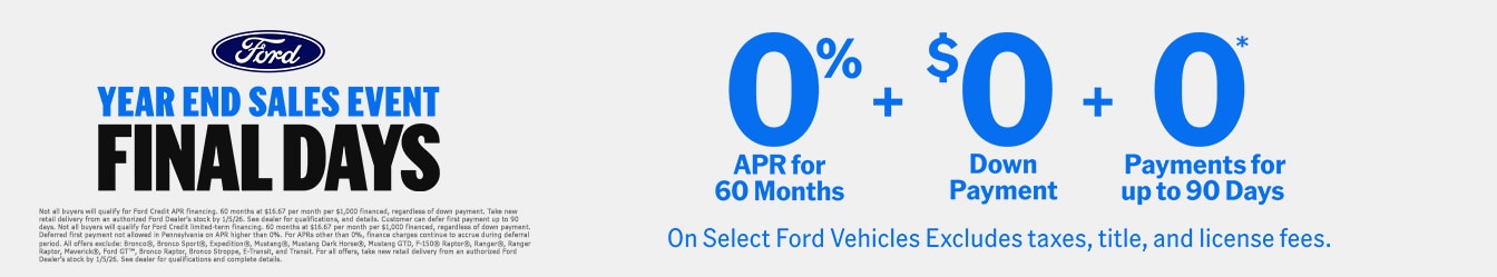 Ford Year End Sales Event