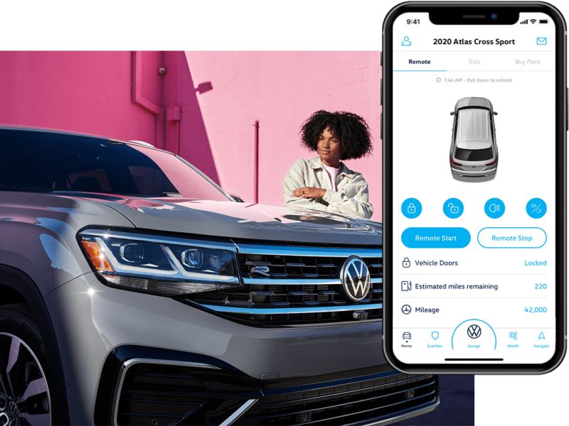 2021 Volkswagen Atlas Cross Sport with volkswagen car-net mobile app