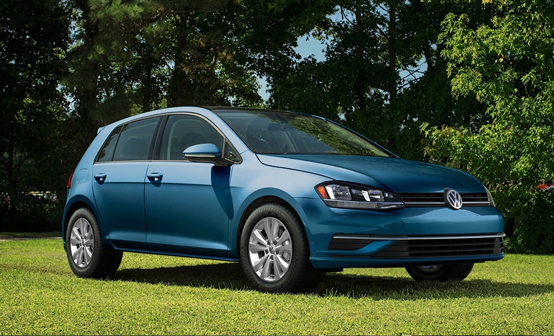 2020 Volkswagen Golf parked outside in the grass