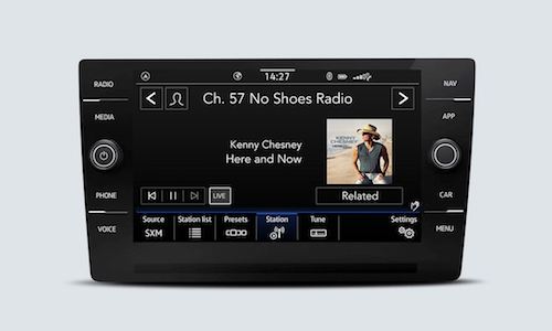 2023 VW Jetta Sirius XM touchscreen interface