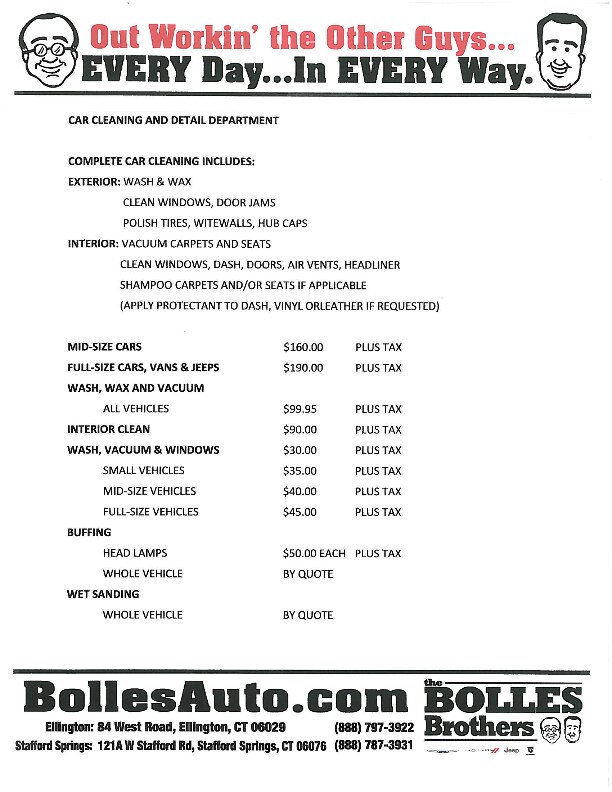 Ellington Chrysler Dodge Jeep Car Detailing Buffing