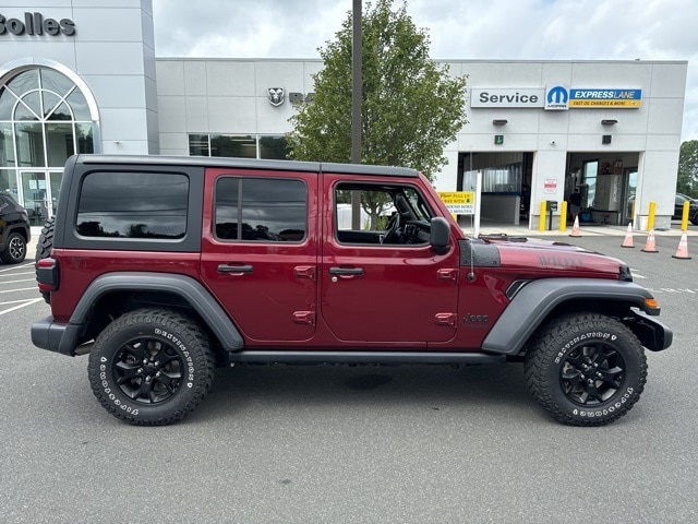 Certified 2021 Jeep Wrangler Unlimited Willys with VIN 1C4HJXDG2MW648586 for sale in Ellington, CT