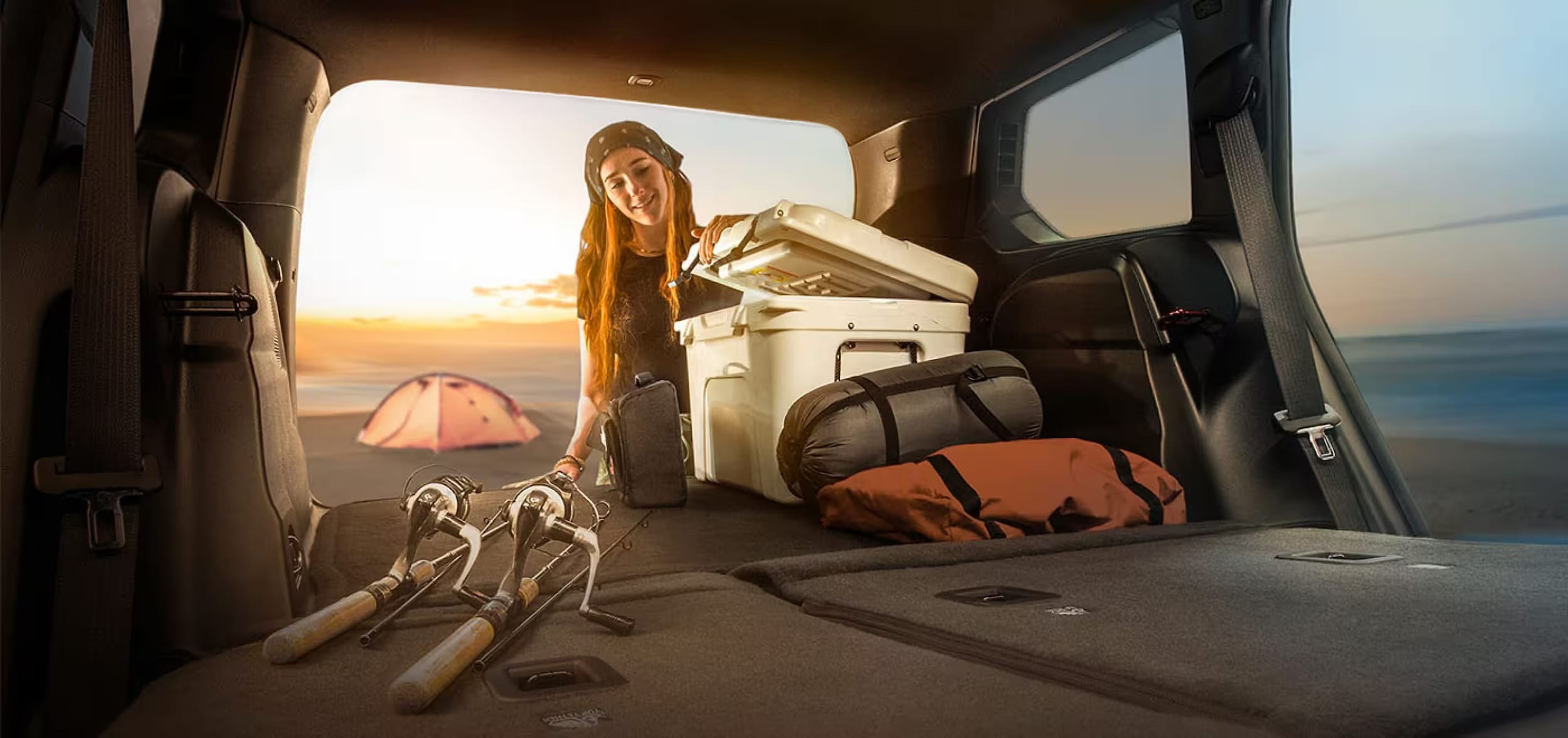 Interior of the 2026 Jeep® Cherokee near Orange