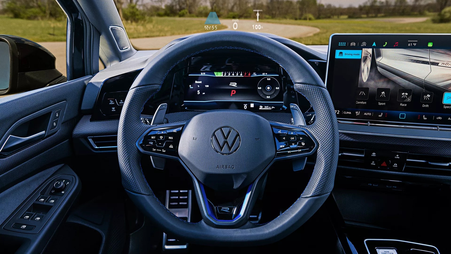 Head-Up Display inside the 2026 Volkswagen Golf R near Lafayette