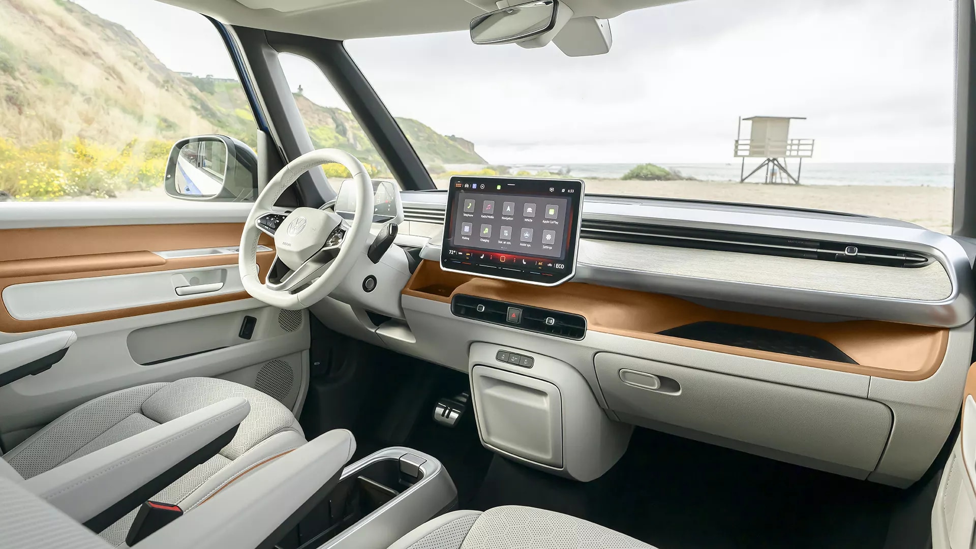  Interior of the 2025 Volkswagen ID. Buzz near Beaumont
