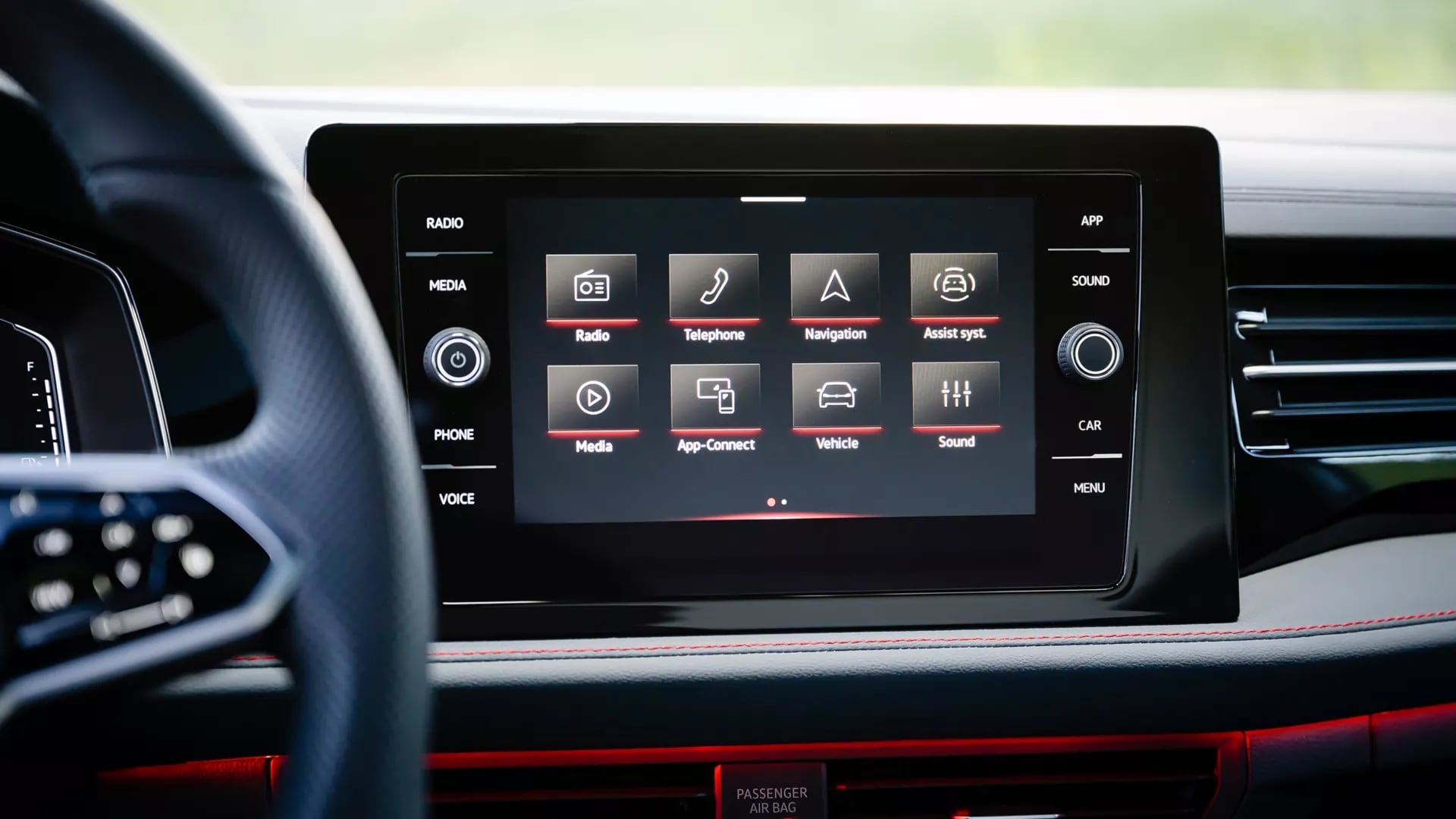 Center display inside the 2026 Volkswagen Jetta GLI near Beaumont, TX
