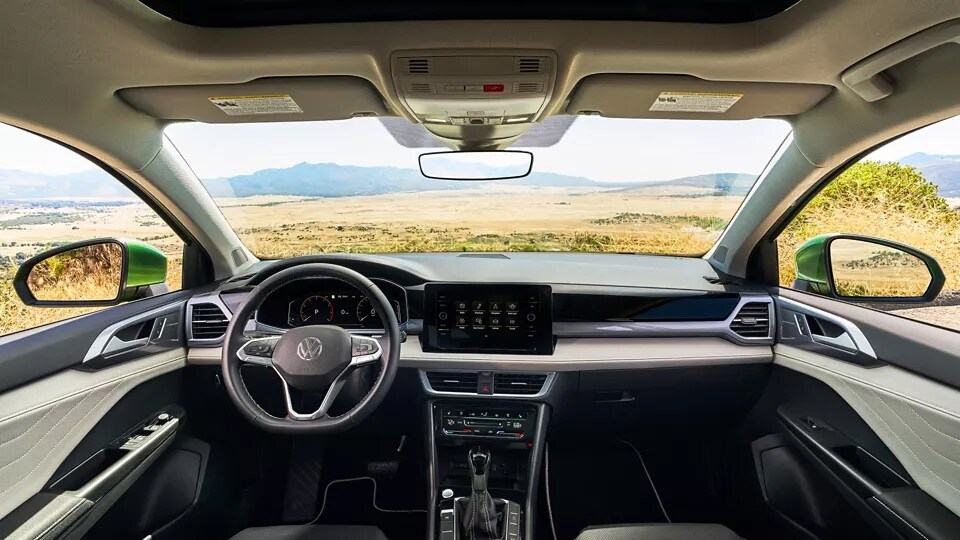 Interior of the 2026 Volkswagen Taos near Beaumont