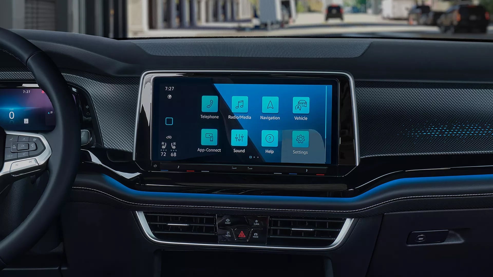 Center touchscreen display in the 2026 Volkswagen Atlas Cross Sport in Lake Charles