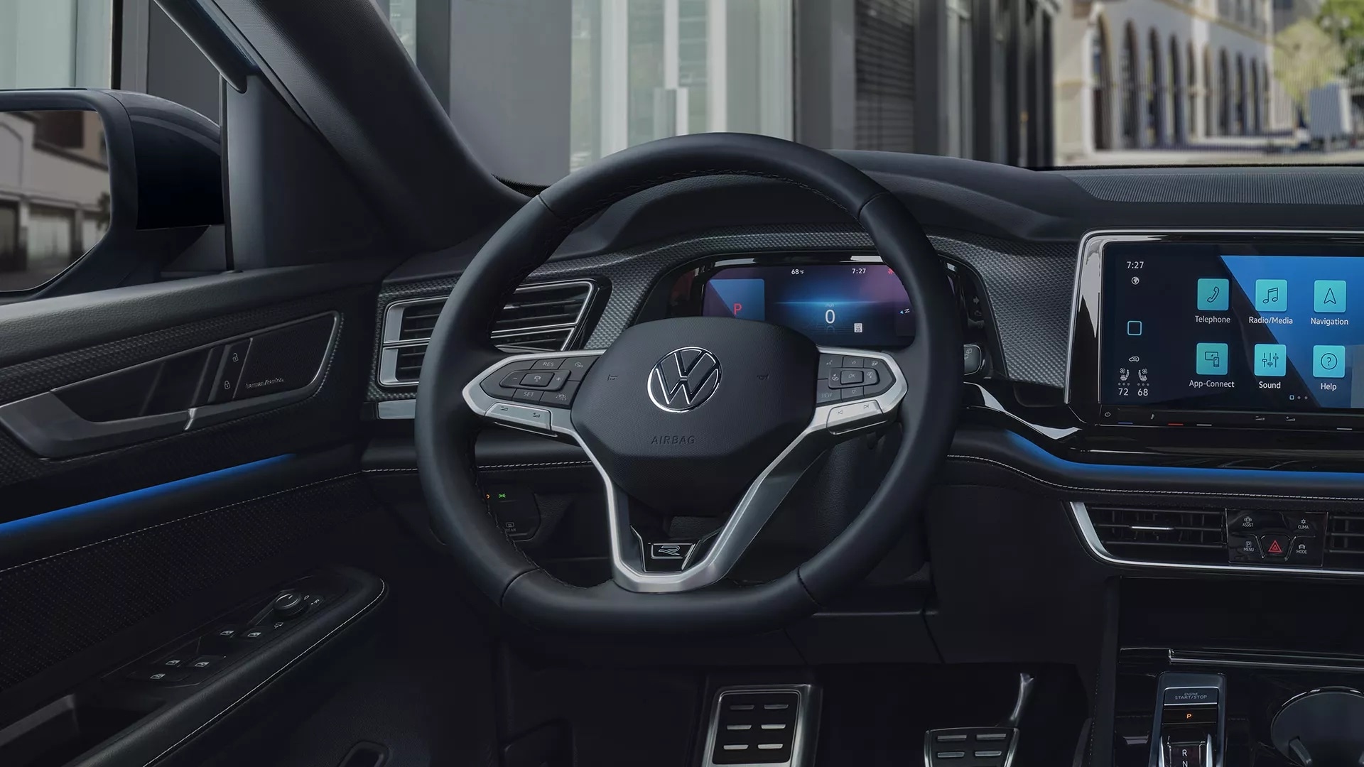 Interior dashboard of the 2026 Volkswagen Atlas Cross Sport in Lake Charles