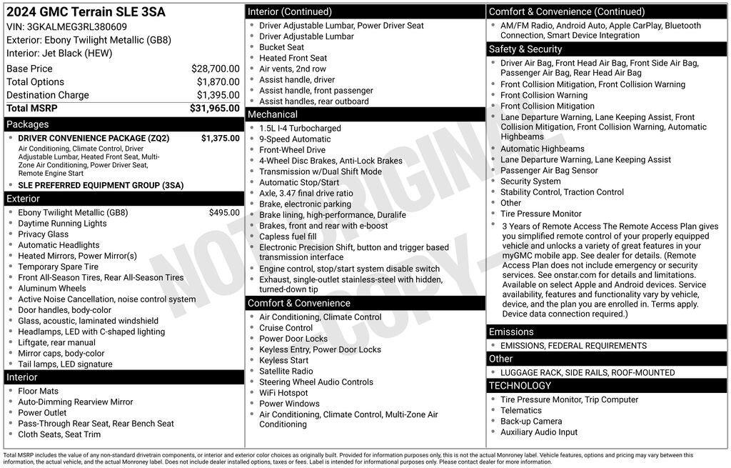 Used 2024 GMC Terrain SLE SUV