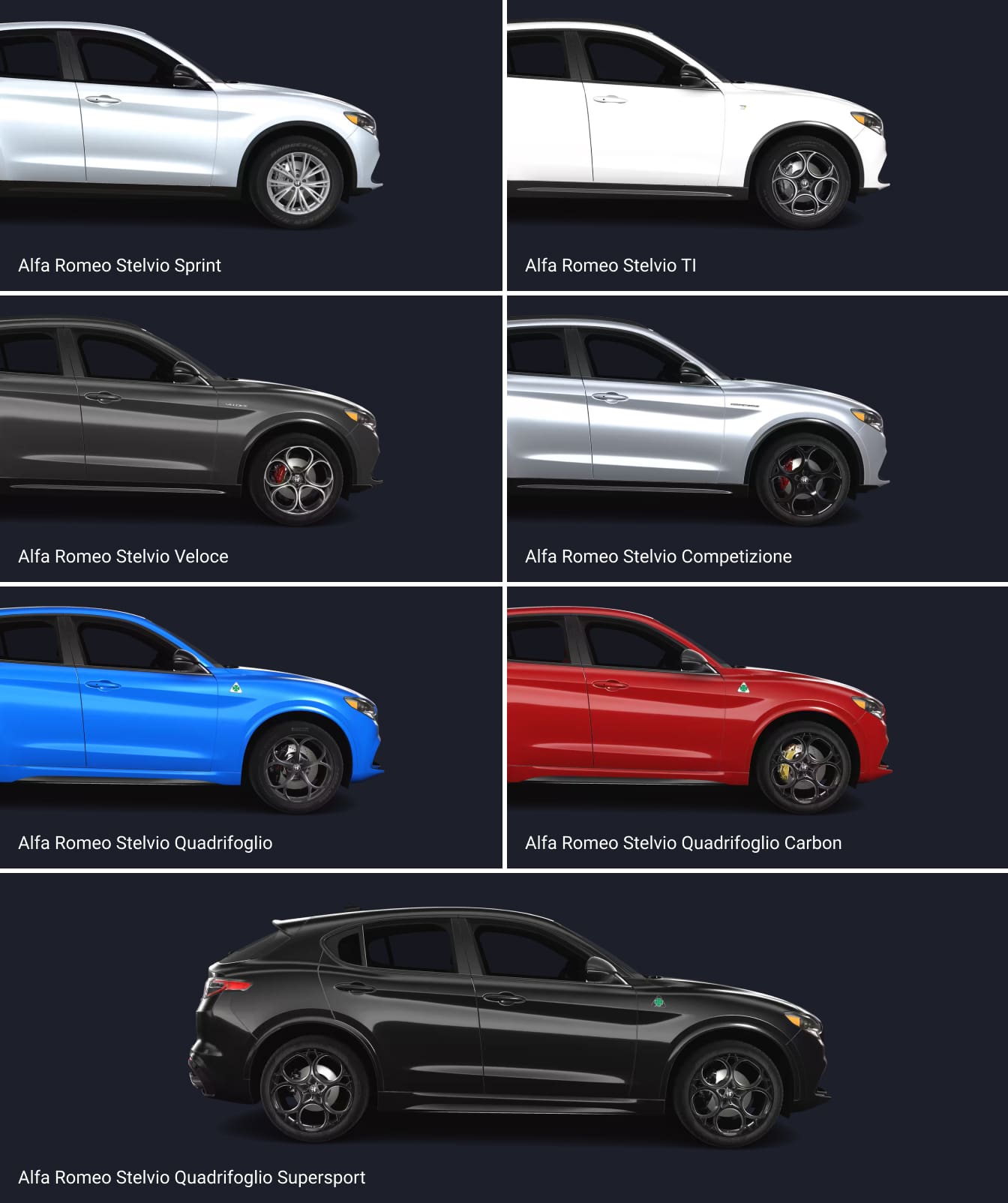 Alfa Romeo Stelvio vs. Porsche Macan Trims