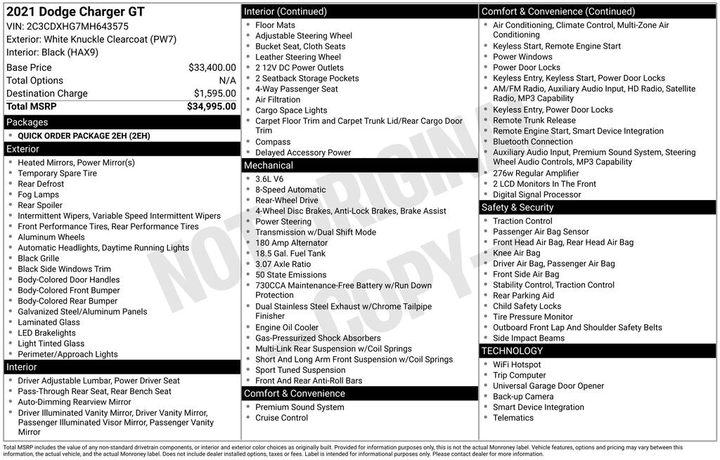 Used 2021 Dodge Charger GT Sedan