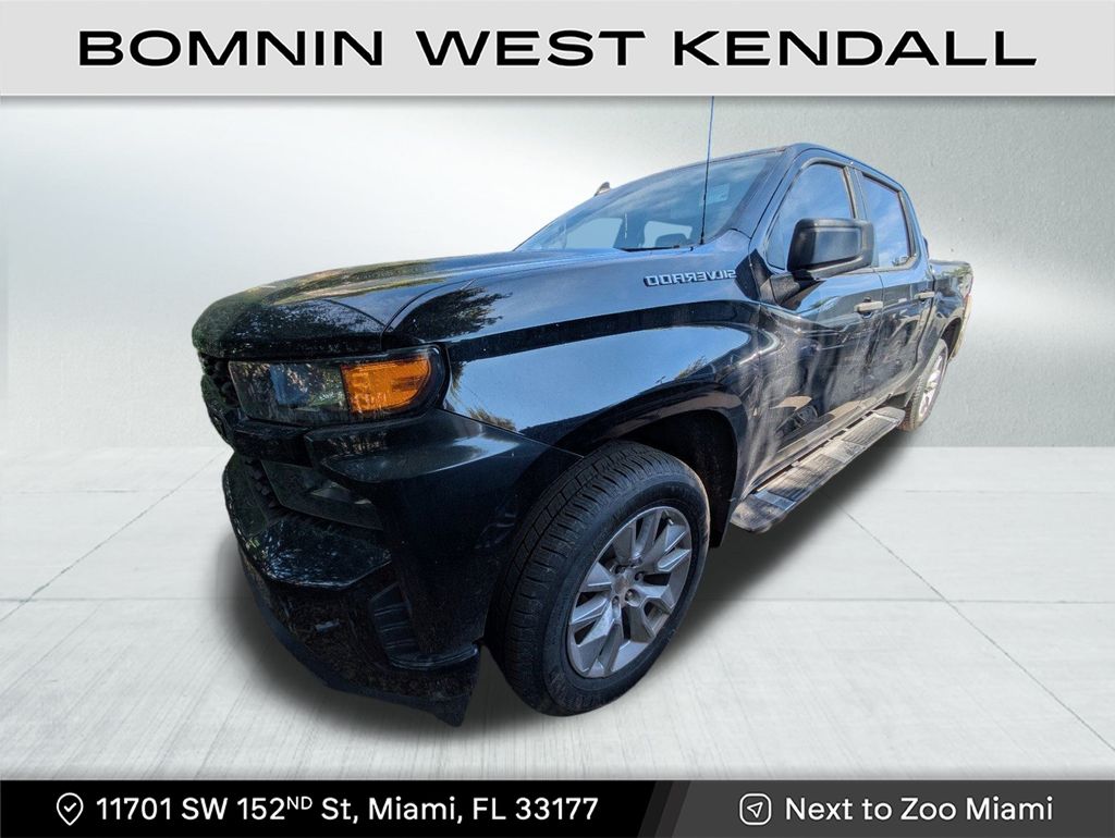 Used 2022 Chevrolet Silverado 1500 Limited Custom with VIN 1GCPWBEK1NZ200035 for sale in Miami, FL