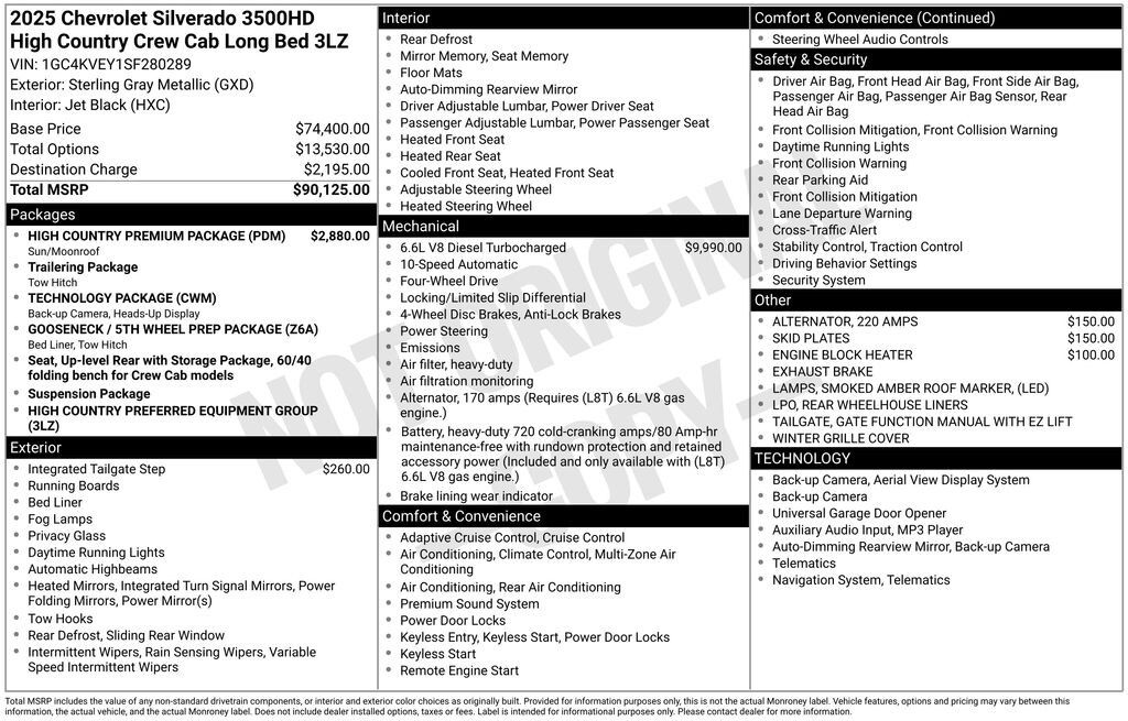Used 2025 Chevrolet Silverado 3500HD High Country Truck
