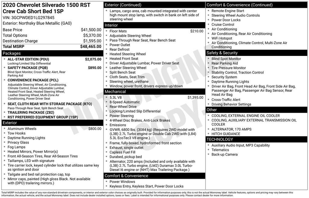 Used 2020 Chevrolet Silverado 1500 RST Truck