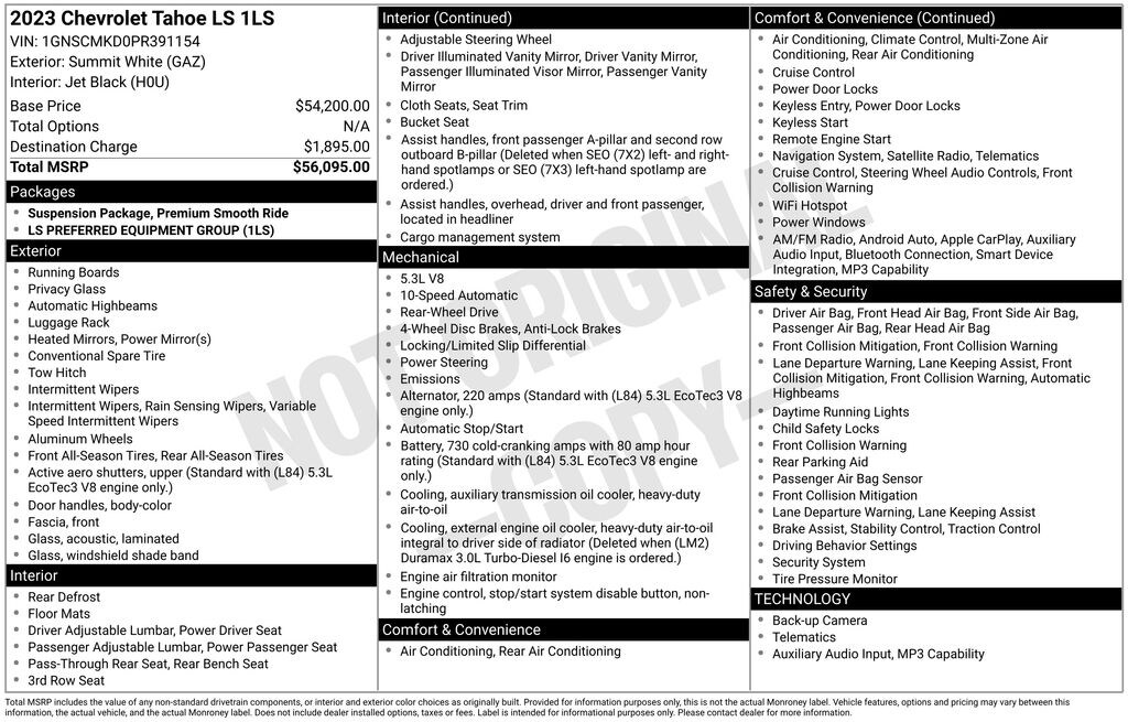 Used 2023 Chevrolet Tahoe LS SUV