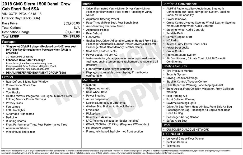 Used 2018 GMC Sierra 1500 Denali Truck