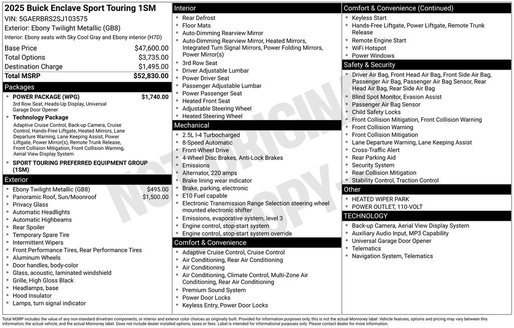 Used 2025 Buick Enclave Sport Touring SUV