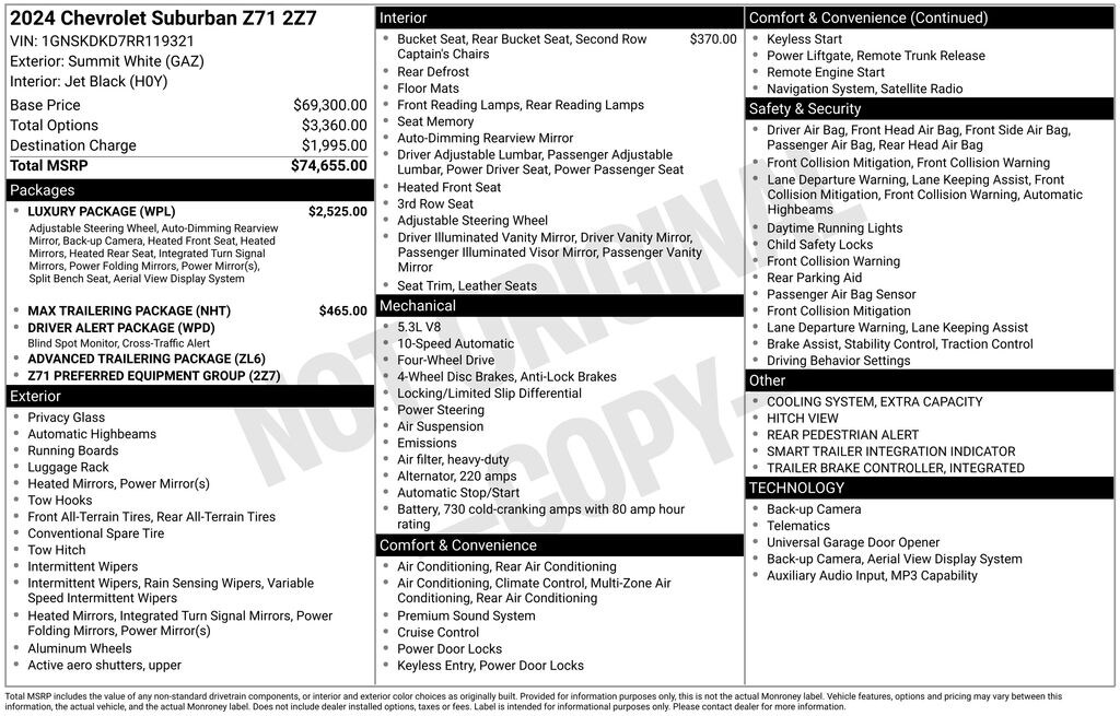 Used 2024 Chevrolet Suburban Z71 SUV