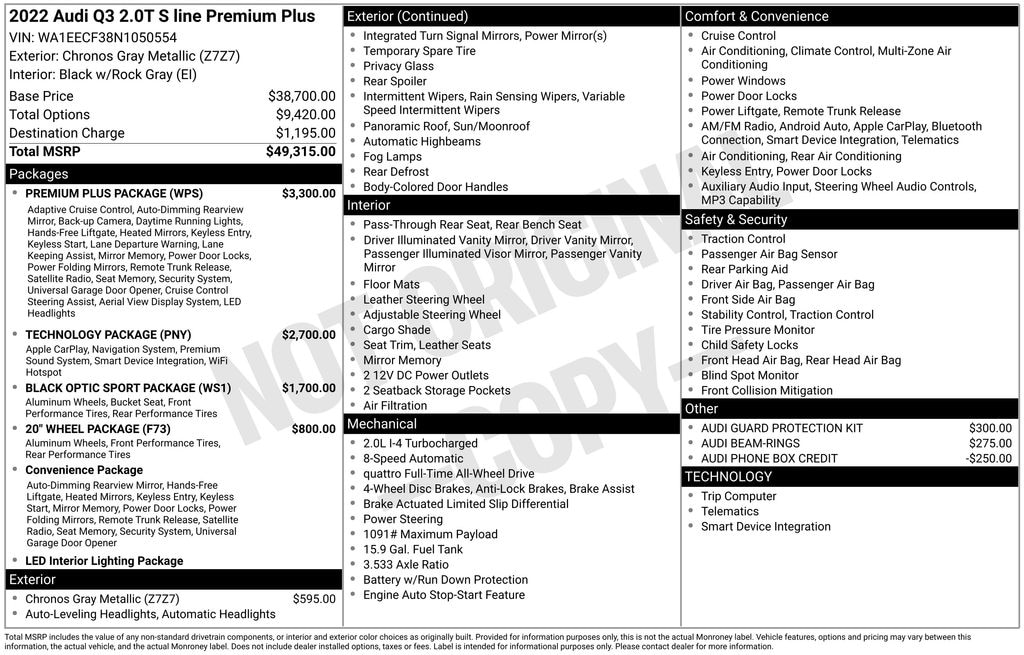 Used 2022 Audi Q3 SUV